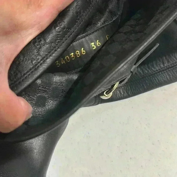 Gucci Boots Black GG Slip On Women’s Size 36 Authentic - Picture 6 of 12